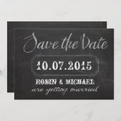 Chalkboard sparen de uitnodiging van de Datum (Voorkant / Achterkant)