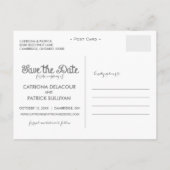 Chalkboard sparen het Briefkaart van de Aankondigi (Achterkant)