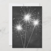 Chalkboard Sparkler Afstuderen Invitation Kaart (Achterkant)