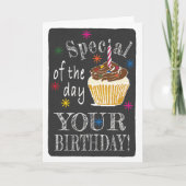 Chalkboard Speciaal voor de dag van de geboorte Kaart (Voorkant)