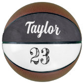Chalkboard Speler Nummer etsen Gepersonaliseerde N Basketbal (Voorkant)
