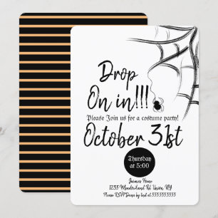 Chalkboard Spider Costume Halloween Birthday Kaart