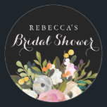 Chalkboard Spring Floral Vrijgezellenfeest Sticker<br><div class="desc">Producten in de Little Bayleigh winkel.</div>