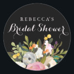 Chalkboard Spring Floral Vrijgezellenfeest Sticker<br><div class="desc">Producten in de Little Bayleigh winkel.</div>