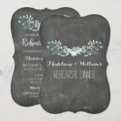Chalkboard Spring repesal Dinner Invitation Kaart (Voorkant / Achterkant)