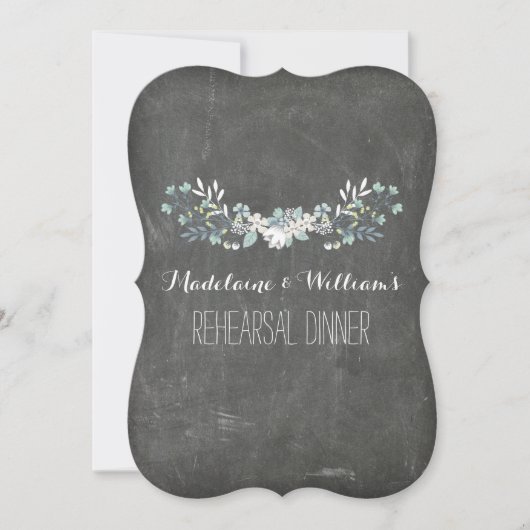 Chalkboard Spring repesal Dinner Invitation Kaart (Voorkant)