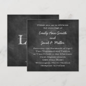 Chalkboard Square Wedding Invitations Kaart (Voorkant / Achterkant)
