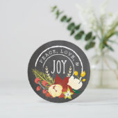 CHALKBOARD STAMPED  FLORAL HOLIDAY KAART (Staand voorkant)