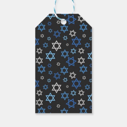 Chalkboard Star van David Hanukkah Gift Label Cadeaulabel (Voorkant)