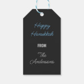 Chalkboard Star van David Hanukkah Gift Label Cadeaulabel (Achterkant)