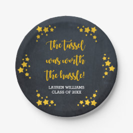 Chalkboard Stars Afstuderen gepersonaliseerd Papieren Bordje