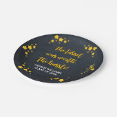 Chalkboard Stars Afstuderen gepersonaliseerd Papieren Bordje (Gekanteld)