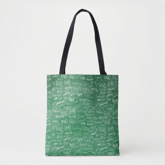 Chalkboard Statements Fun School Time Design Tote Bag (Voorkant)