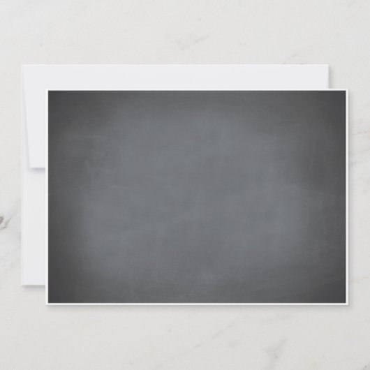 Chalkboard Stencil Gele bruiloft uitnodiging (Achterkant)