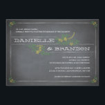Chalkboard Stencil Gele bruiloft uitnodiging<br><div class="desc">Deze Chalkboard Stencil uitnodiging zet de toon voor een nostalgische en trendy bruiloft. krijttypografie in geel met bloemen- en bladstenciling door de hele dag heen zegt dat je bruiloft memorabel en romantisch zal zijn. Overeenkomende Save-the-Date- en antwoordkaart zijn ook beschikbaar. Voeg een Envelopments trouwstempel toe van ons uitgebreide collectie om...</div>