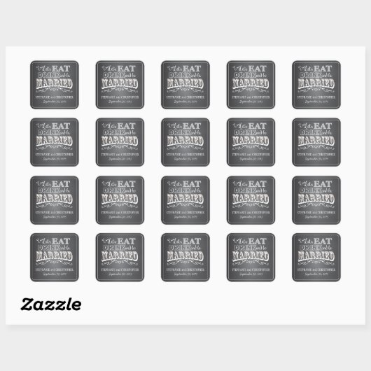 Chalkboard stijl gepersonaliseerde gunst Stickers (Vel)