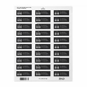 Chalkboard stijl kerstbomen etiket (Full Sheet)
