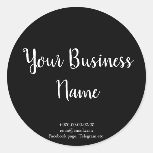 Chalkboard stijl stijlvol café, bakkerij, catering ronde sticker (Voorkant)