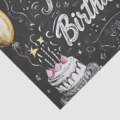 Chalkboard stijl verjaardagsontwerp tissuepapier (Detail)