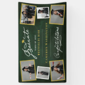 Chalkboard Stijlvol Script 6 Foto Graduation Party Spandoek (Verticaal)