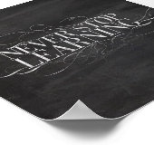 CHALKBOARD STOPT NOOIT HET LEREN ADVICE GEZEGDEN M POSTER (Hoek)