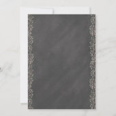 Chalkboard Story Book Teddy Bear Baby shower Kaart (Achterkant)