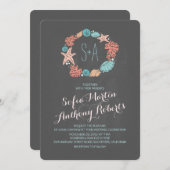 Chalkboard strand bruiloft uitnodigingen (Voorkant / Achterkant)