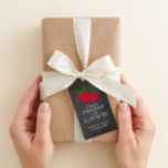Chalkboard Strawberry Jam Favor Cadeaulabel<br><div class="desc">Rustiek krijtbord met eenvoudig type en een paar geïllustreerde aardbeien geven deze favoriete tag een zoete en eenvoudige sfeer.</div>