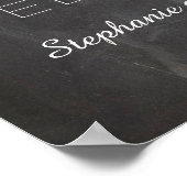 Chalkboard string lampjes Welkom trouwbord Poster (Hoek)