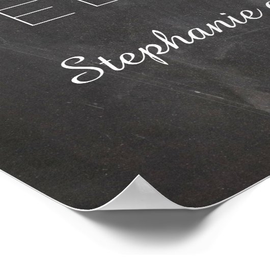 Chalkboard string lampjes Welkom trouwbord Poster (Hoek)