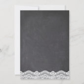 Chalkboard String Lights Baby's Breath Wedding Kaart (Achterkant)