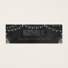 Chalkboard String Lights Gift Registry Enclosures Mini Visitekaartjes