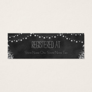 Chalkboard String Lights Gift Registry Enclosures Mini Visitekaartjes