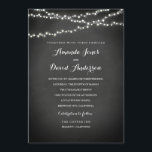 Chalkboard String Lights Huwelijksuitnodiging Kaart<br><div class="desc">rustige bruiloft-uitvindingen in de Little Bayleigh Store!</div>
