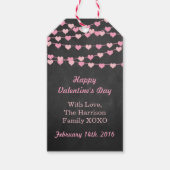 Chalkboard String Love Heart Happy Valentine Day Cadeaulabel (Voorkant)