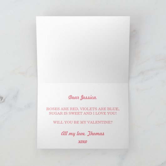 Chalkboard String Love Heart Happy Valentine Day Feestdagen Kaart (Binnen)