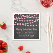 Chalkboard String Love Heart Happy Valentine Day Servet (Insitu)