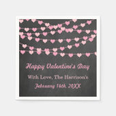 Chalkboard String Love Heart Happy Valentine Day Servet (Voorkant)
