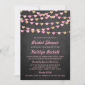 Chalkboard String Love Heart Vrijgezellenfeest Kaart (Voorkant)