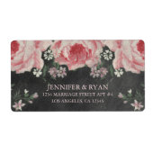  CHALKBOARD-STROOMRETURN ADRES ETIKETTERS ETIKET (Voorkant)