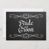 Chalkboard Style "Bride and Groom" Wedding Sign. (Voorkant)