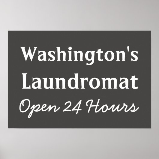 Chalkboard Style Custom Laundry Wall Art afdrukken Poster (Voorkant)