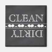 Chalkboard Style Dishwaser Magnet Clean & Dirty (Voorkant)