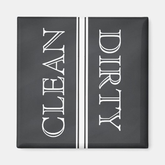 Chalkboard Style Dishwaser Magnet Clean & Dirty (Voorkant)