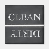 Chalkboard Style Dishwaser Magnet Clean & Dirty (Voorkant)
