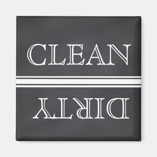 Chalkboard Style Dishwaser Magnet Clean & Dirty (Voorkant)