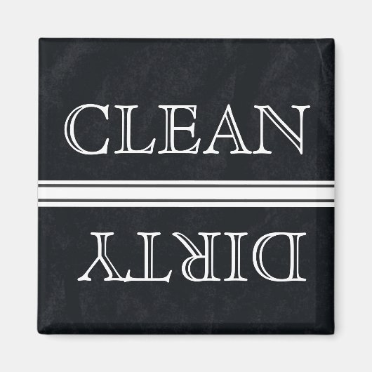 Chalkboard Style Dishwaser Magnet Clean & Dirty (Voorkant)