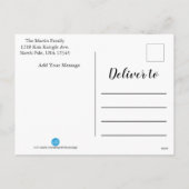 Chalkboard Style Green Snowman Postcard Feestdagenkaart (Achterkant)