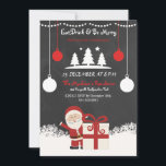 Chalkboard Style Kerstparty-uitnodigingskaart Kaart<br><div class="desc">Kerst- en feestdag van het elegante Chalkboard-sjabloon . Fijn om te gebruiken voor het avondeten,  indruk je vrienden met deze feestelijke kerstfeestelijke uitnodiging.</div>