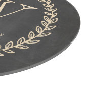 Chalkboard Style Monogram Cutting Board Snijplank (Hoek)